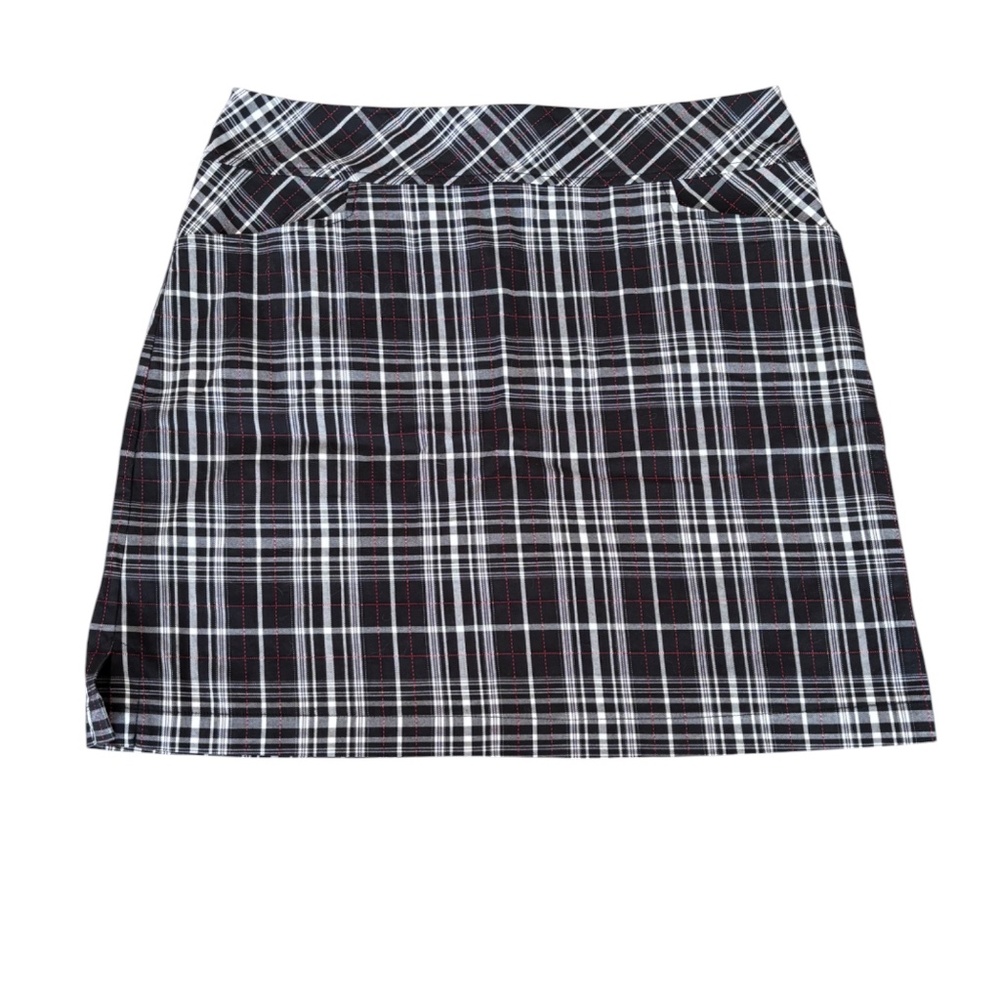 Dexim Golfwear Black , White & Red Plaid Skort
